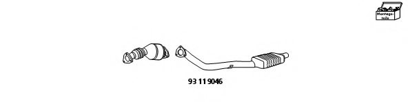 HJS 93 11 9046 Retrofit Kit, catalyst/soot particulate filter (combi-system